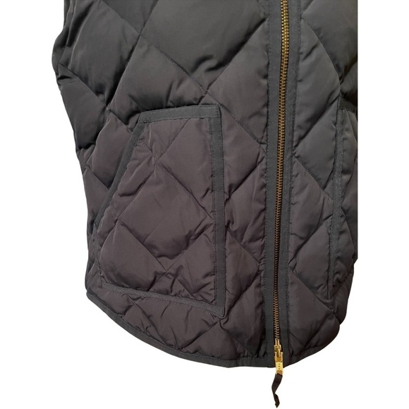 J. Crew Navy Blue Down Filled Quilted Puffer Vest Size Medium - Picture 5 of 10